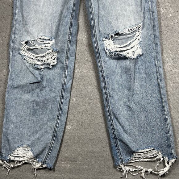 Ariat Jeans Womens 29 Blue Ultra High Rise Relaxed Straight Distressed Denim - Picture 4 of 16